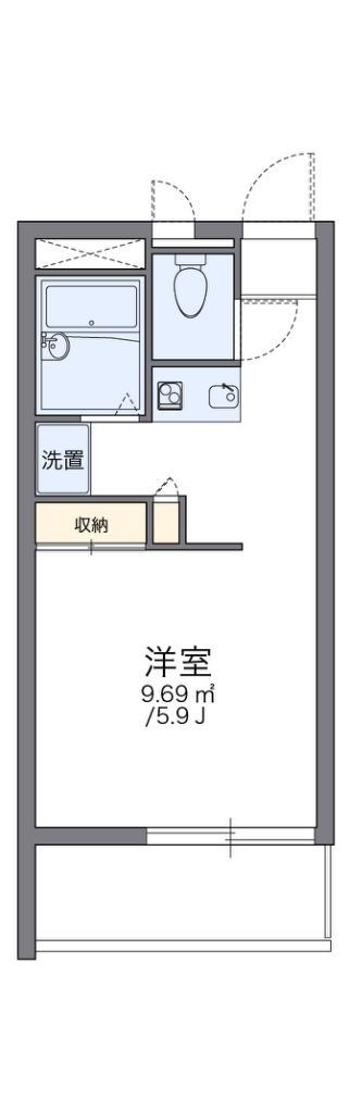 レオパレスフローラⅠ 間取り図