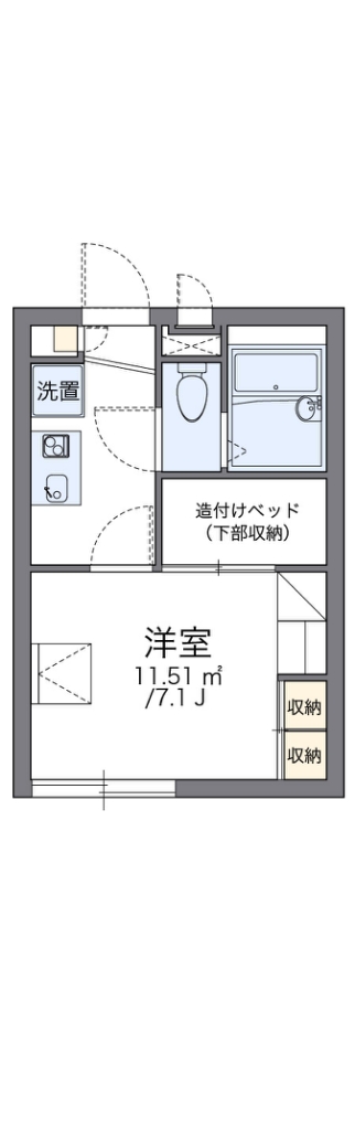 レオパレス第２ベルプラッツ 201号室 間取り