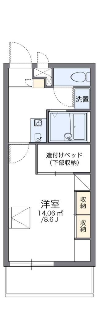 レオパレス中町 207号室 間取り