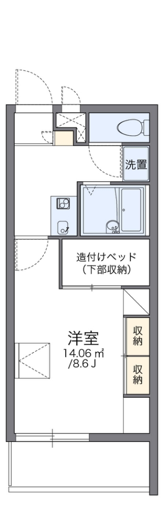 レオパレス中町 101号室 間取り