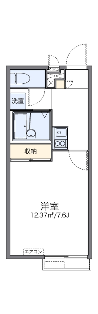 レオパレスオリーブⅢ 203号室 間取り