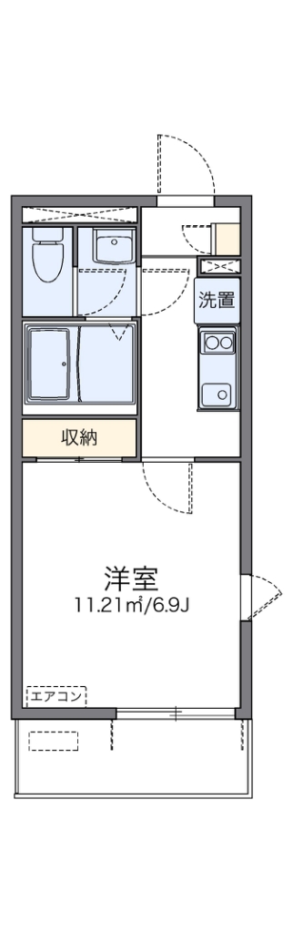 レオネクスト藤仁　並木 201号室 間取り