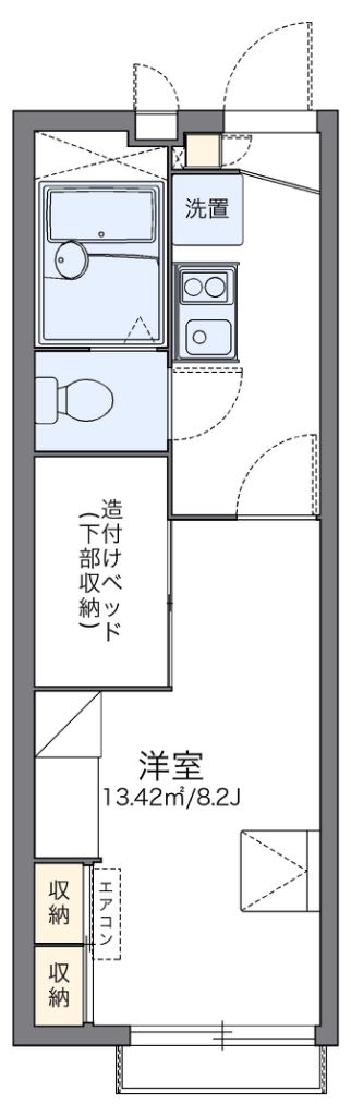 レオパレスエクレール　Ⅱ 207号室 間取り