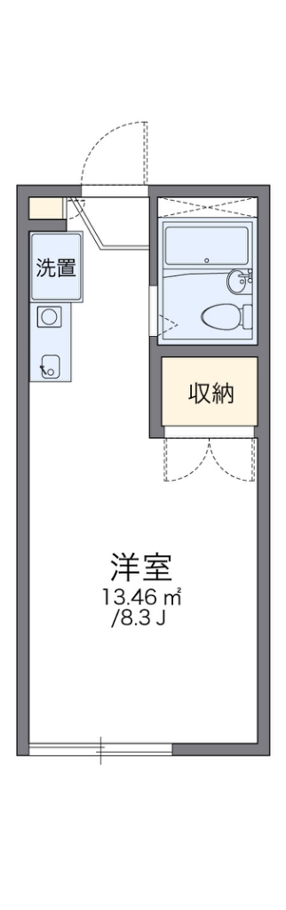 レオパレスウィステリアＣ 104号室 間取り