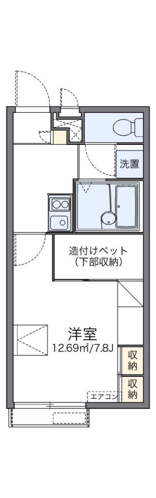 レオパレスエステシティⅡ 209号室 間取り