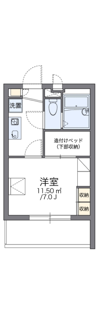 レオパレスルーエンハイム 203号室 間取り