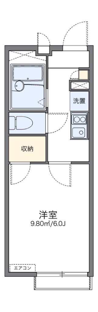 レオパレスカーツ 204号室 間取り