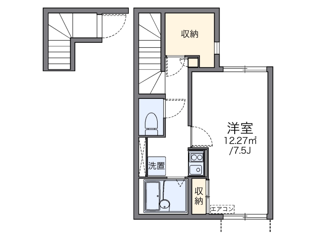 レオネクストダリア 201号室 間取り