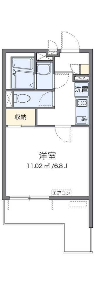 クレイノエスポワールＫ 104号室 間取り