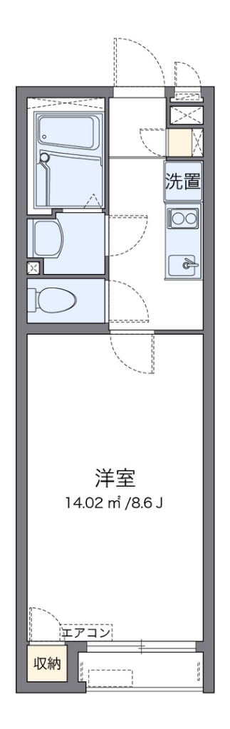 クレイノティーダ中和田 202号室 間取り