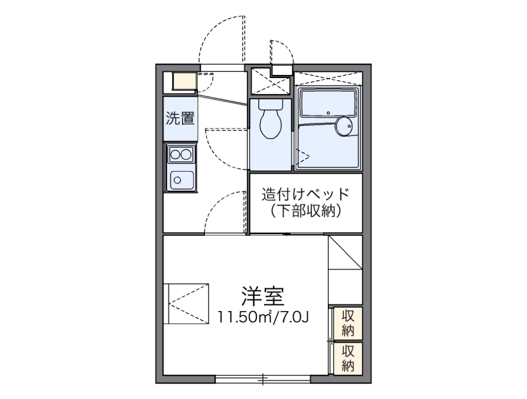 レオパレスＴＡＫＩＹＡＭＡ 103号室 間取り