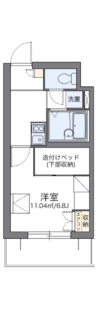 レオパレスシェル都Ⅲ 308号室 間取り