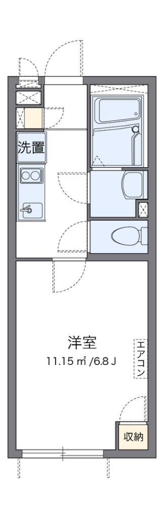 クレイノマナステイツ 102号室 間取り