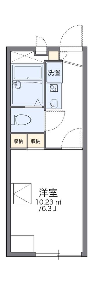 レオパレスサザン・クロス 104号室 間取り