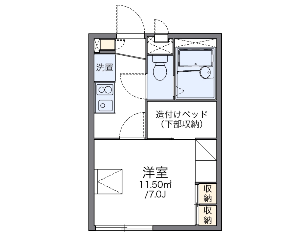 レオパレス宮前 101号室 間取り