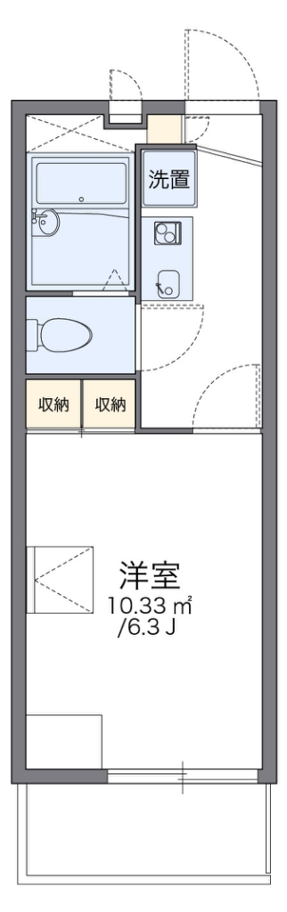 レオパレス花水木 106号室 間取り