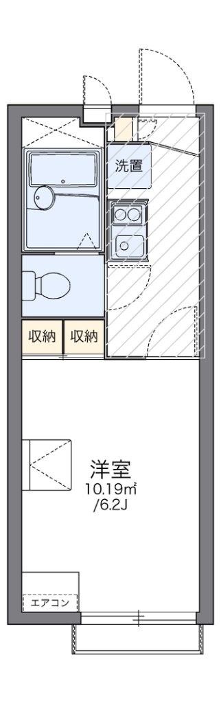 レオパレスＴＡＫＡ　イプシロン 207号室 間取り