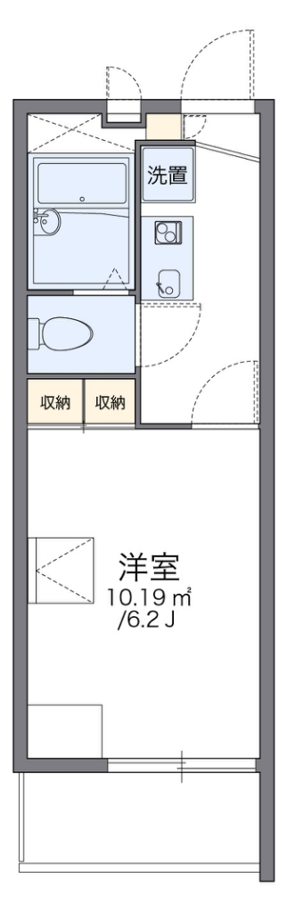 レオパレスドエル・コマ・西浦和 206号室 間取り