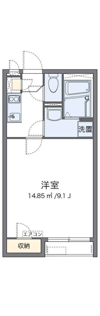 クレイノ凛 202号室 間取り