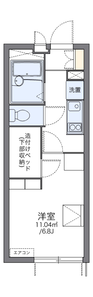 レオパレス華みずきⅣ号館 101号室 間取り