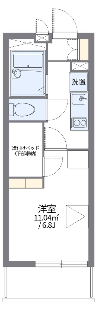 レオパレス庵 102号室 間取り