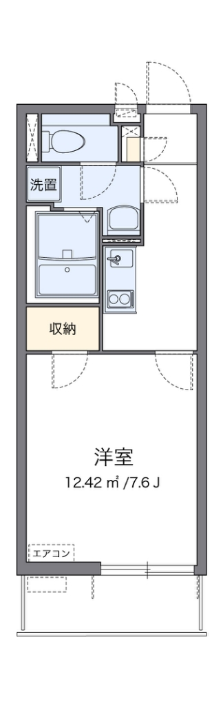 クレイノコモドラウム 102号室 間取り