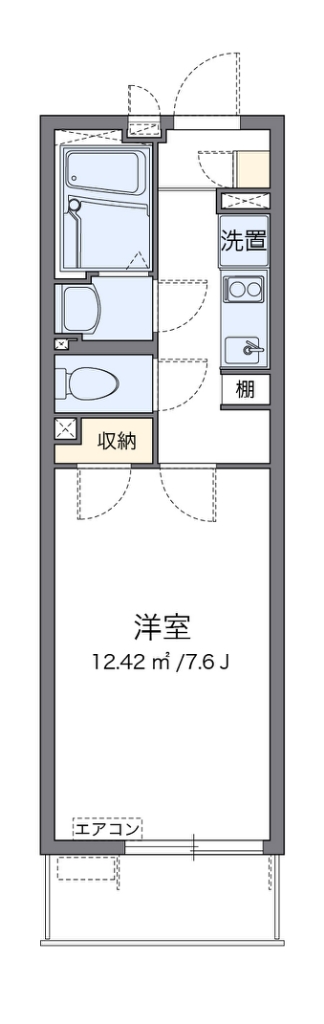 クレイノＫＯＥＭＯＮふじ 102号室 間取り