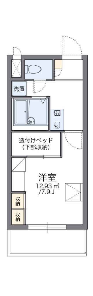 レオパレスヴィルヌーブ川崎Ｂ 309号室 間取り