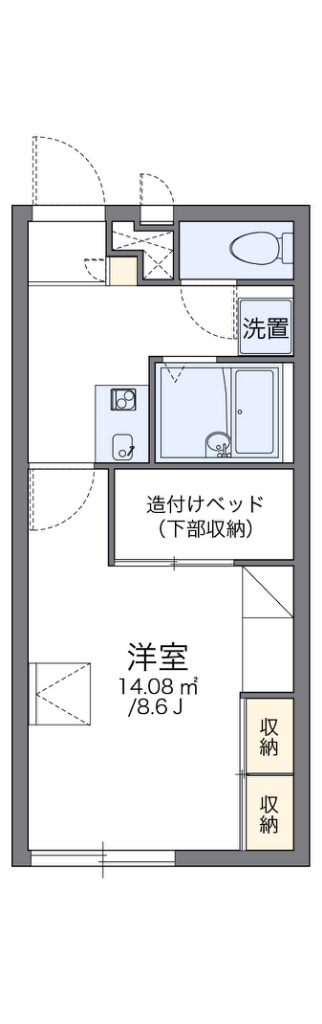 レオパレスソレイユⅡ 212号室 間取り