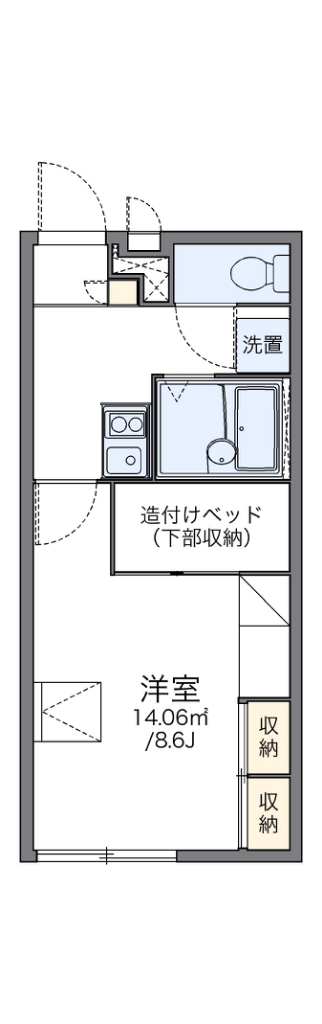 レオパレストゥモロー 207号室 間取り