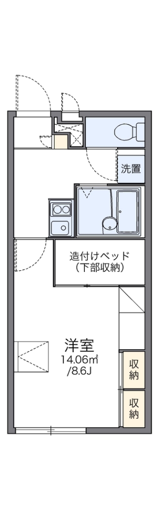 レオパレスエクセラン 101号室 間取り