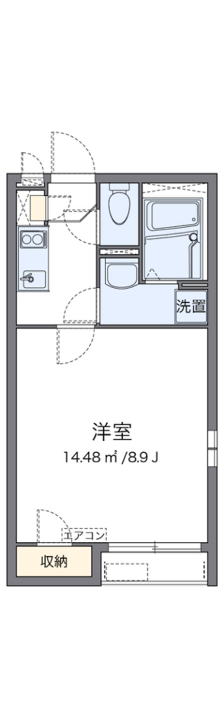 クレイノパルテドール 201号室 間取り