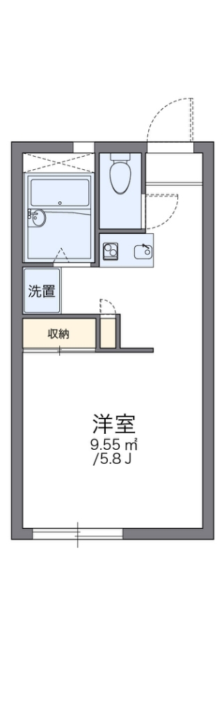 レオパレスヴィルヌーブ 103号室 間取り