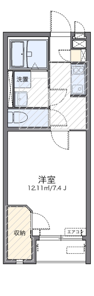 レオネクストカサラソ 204号室 間取り