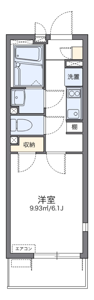 レオネクストラグレージュⅢ 201号室 間取り