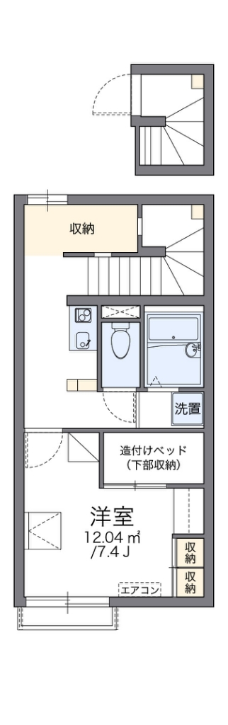 レオパレス幸手ＥａｓｔⅡ 201号室 間取り