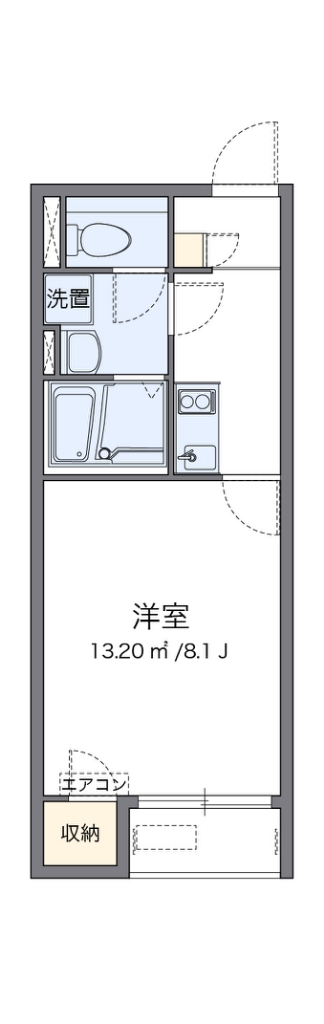 レオネクストヴィラージュ碧水Ⅱ 105号室 間取り