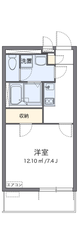 クレイノＴＡＴＥＩＳＨＩ 105号室 間取り