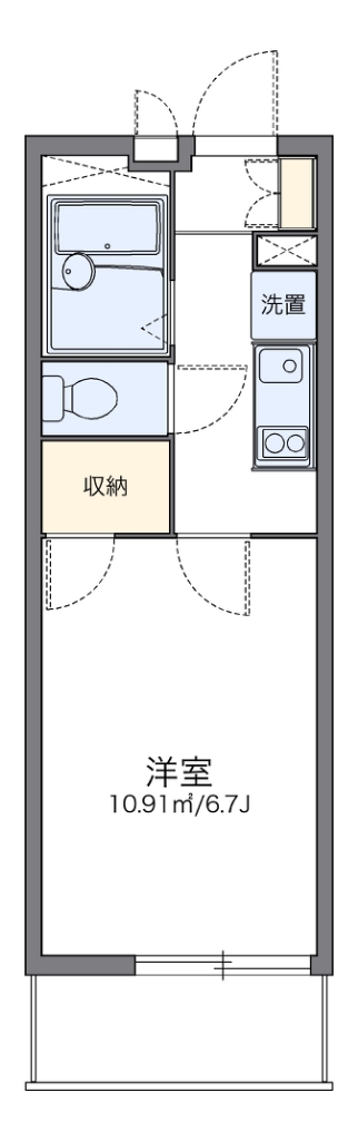 レオパレス堤方Ⅱ 102号室 間取り