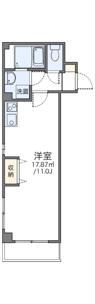 レオパレスエクセルハイツ高島平 104号室 間取り