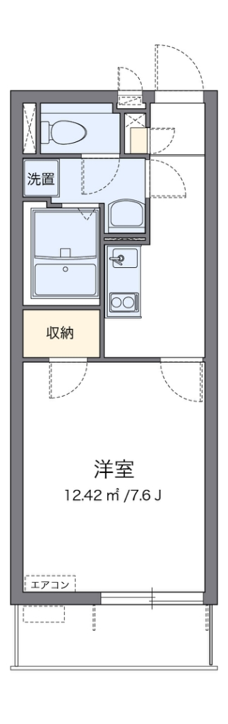 クレイノＳＯＮＯ 102号室 間取り