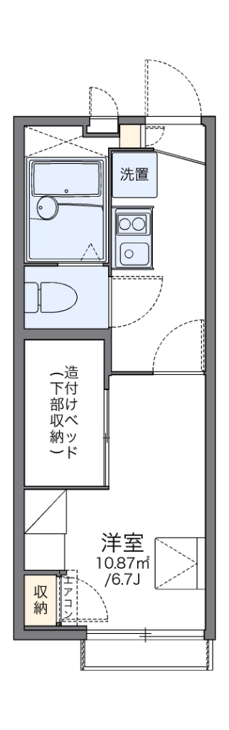 レオパレスＢＥＬＬ　ＮＩＣＥ 104号室 間取り