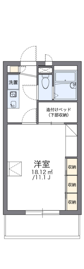 レオパレスサンシャイン 202号室 間取り