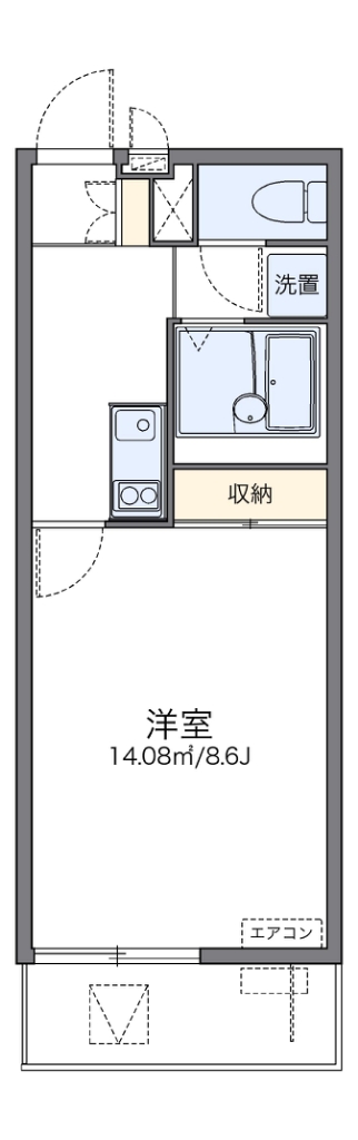 レオネクストパークふじみ野 113号室 間取り