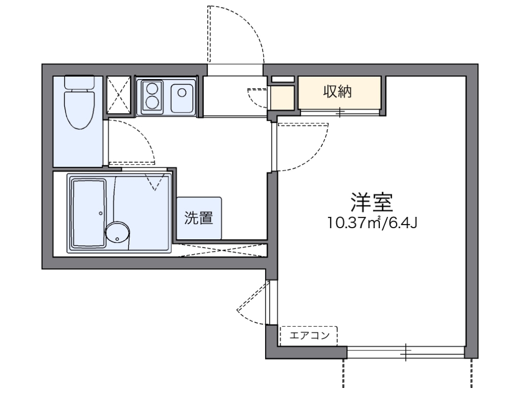 レオネクストグルース 203号室 間取り