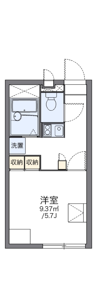 レオパレスジュネス 208号室 間取り