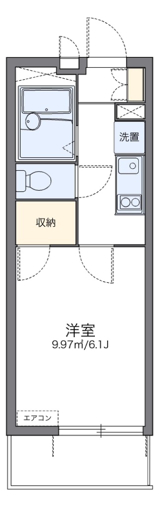 レオパレスオリエンタル 201号室 間取り