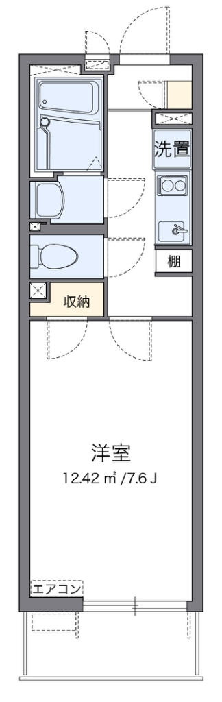 クレイノＭＩＲＡＩ 203号室 間取り