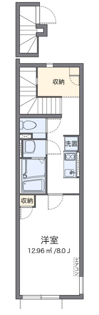 クレイノアレキサンドライト 204号室 間取り