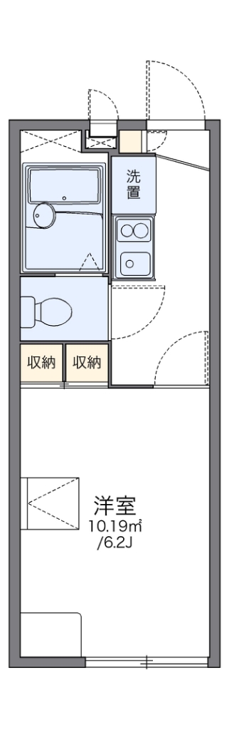 レオパレスアップハウス 110号室 間取り